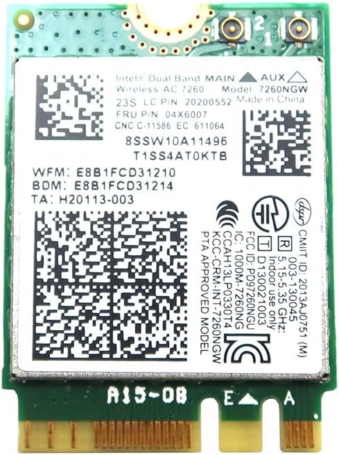 614ddqoZ8JL._AC_SL1024_ Intel Dual Band Wireless-AC 7260 WiFi Card Review for Lenovo Chromebooks