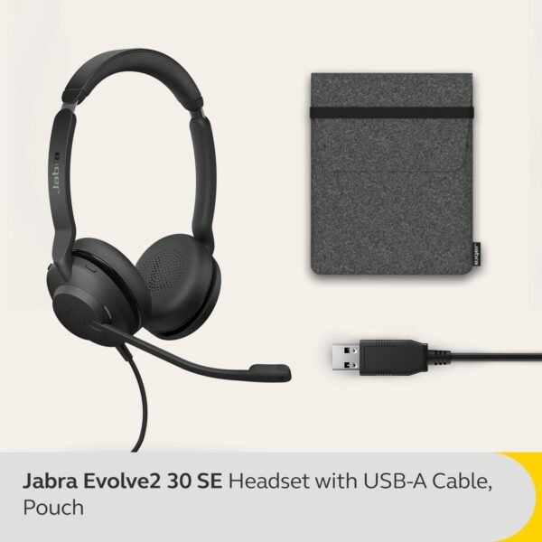 61vfJ4e4SuL._AC_SL1400_ Jabra Evolve2 30 SE wired headset review exceptional audio quality for professionals