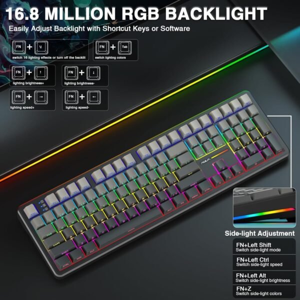 7104Q6MDHbL._AC_SL1500_ AULA F108 Wireless Mechanical Keyboard Review full-size gaming keyboard with RGB backlight