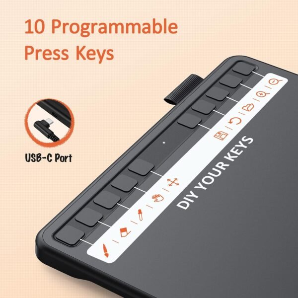 71SuW2ISmHL._AC_SL1500_ UGEE S640 graphics drawing tablet review compact design with battery-free pen