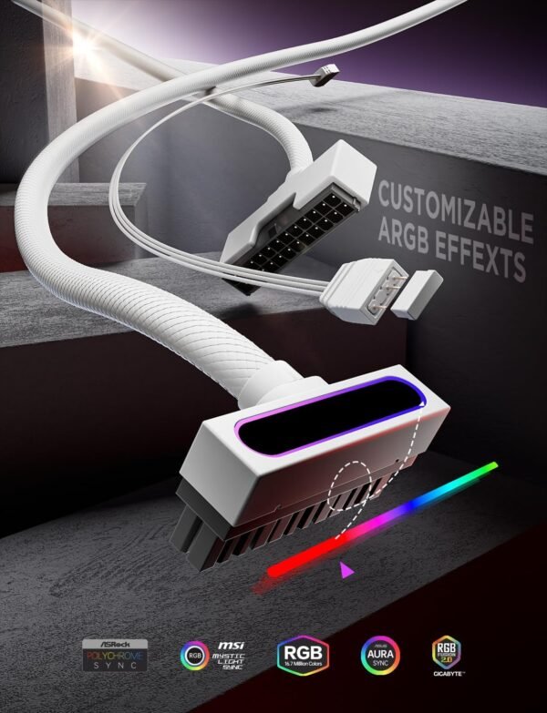 71VNQTT5U9L._AC_SL1500_ Review of AsiaHorse Hydrus 24PIN Power Extension for PC Builds and Cable Management