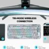 CoolKiller CK75 Transparent Mechanical Keyboard review rechargeable wireless gaming keyboard with RGB backlit