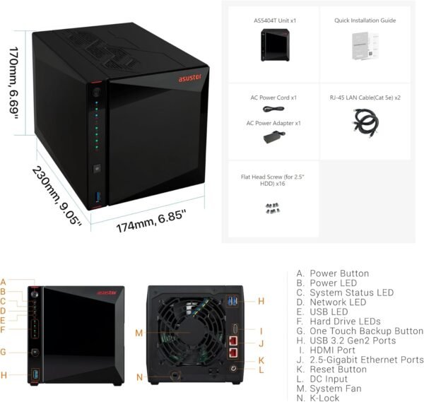 71jGQulii1L._AC_SL1500_ Asustor AS5404T 4 Bay NAS Review Intel Quad-Core Power and NVMe SSD Potential