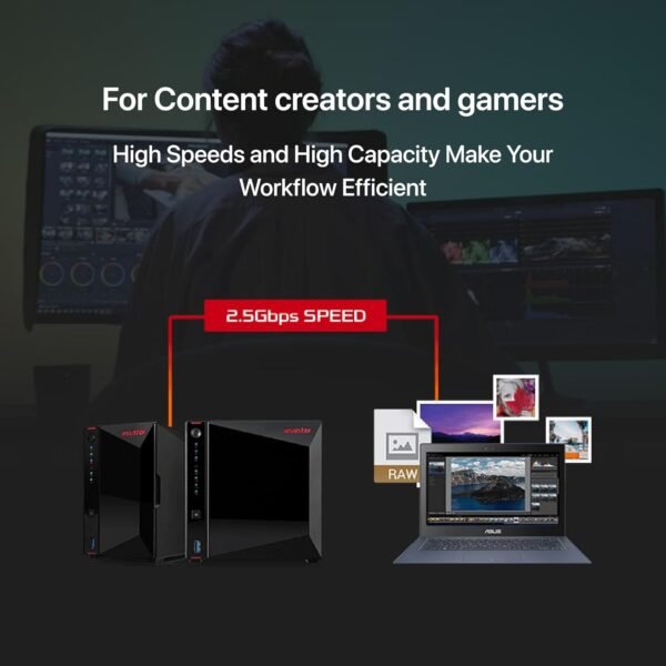 71oz2fp4eL._AC_SL1500_ Asustor AS5404T 4 Bay NAS Review Intel Quad-Core Power and NVMe SSD Potential