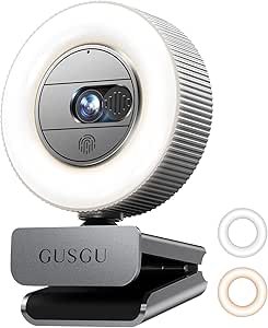 GUSGU G910 2K Quad HD Webcam Review with Microphone, Light, and Privacy Cover