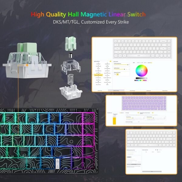 810TIXszJEL._AC_SL1500_ Womier M68 HE V2 Gaming Keyboard Review Compact Design with Hall Effect Switches