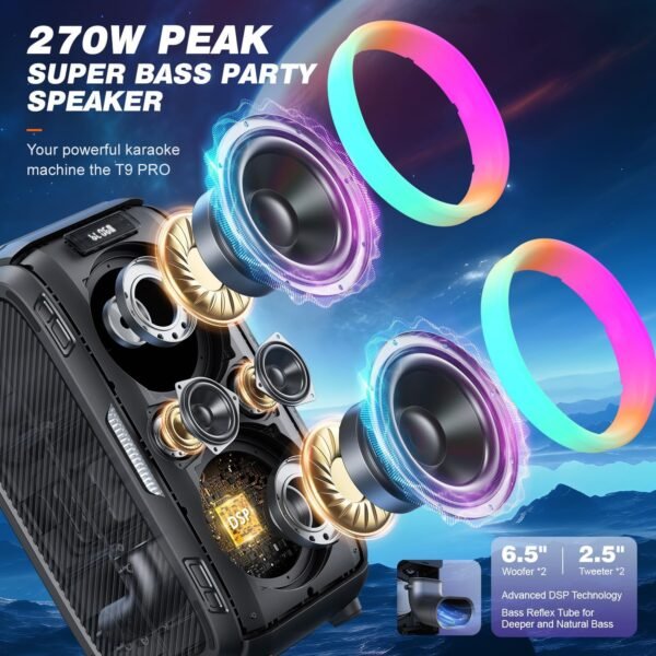 813vVG99CyL._AC_SL1500_ W-KING T9 Pro Bluetooth Speaker Review Loudest Party Sound with Bass and Portability