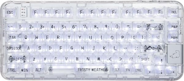 CoolKiller CK75 Transparent Mechanical Keyboard review rechargeable wireless gaming keyboard with RGB backlit