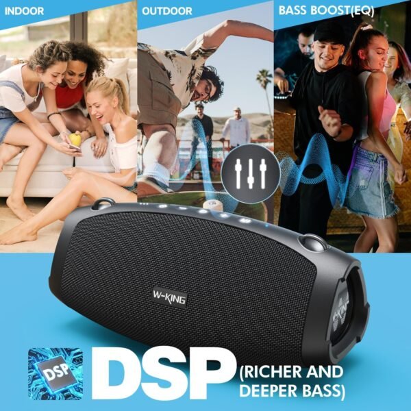 81CS6iJ2uiL._AC_SL1500_ W-KING X10 Portable Bluetooth Speaker Review 2023 Powerful Bass, Waterproof Design, and 42H Playtime