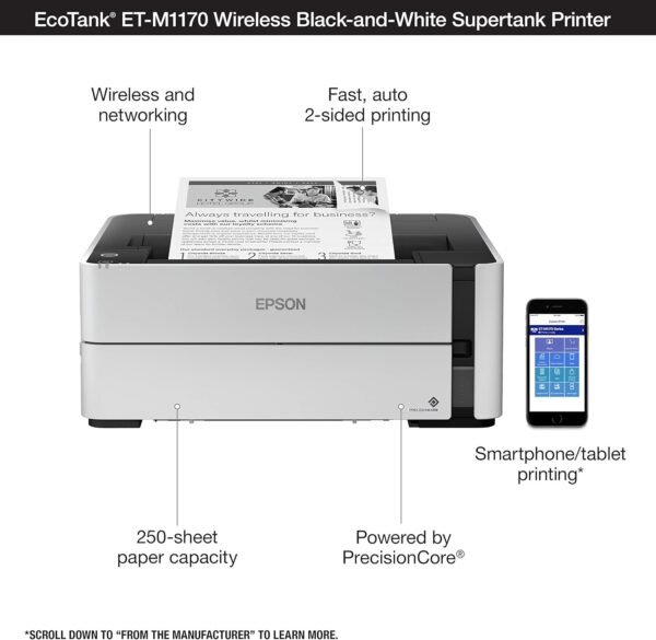 81Ph5UXBypL._AC_SL1500_ Epson EcoTank ET-M1170 wireless monochrome printer review for office efficiency and savings
