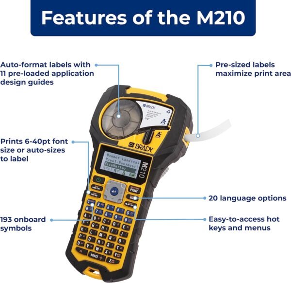 81a9QexFhpL._AC_SL1500_ Brady M210 Label Printer Kit Review durable portable design ideal for professionals