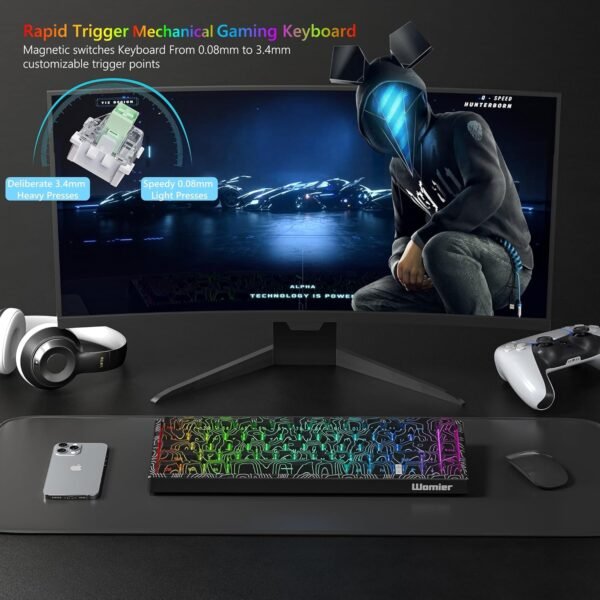 81aiRoMJDL._AC_SL1500_ Womier M68 HE V2 Gaming Keyboard Review Compact Design with Hall Effect Switches