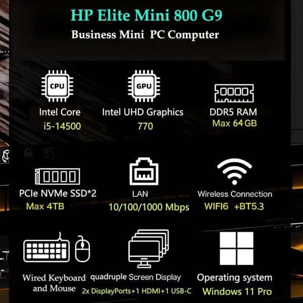 81cfhkt1X0L._AC_SL1500_ HP Elite Mini 800 G9 review compact desktop with powerful Intel i5 processor