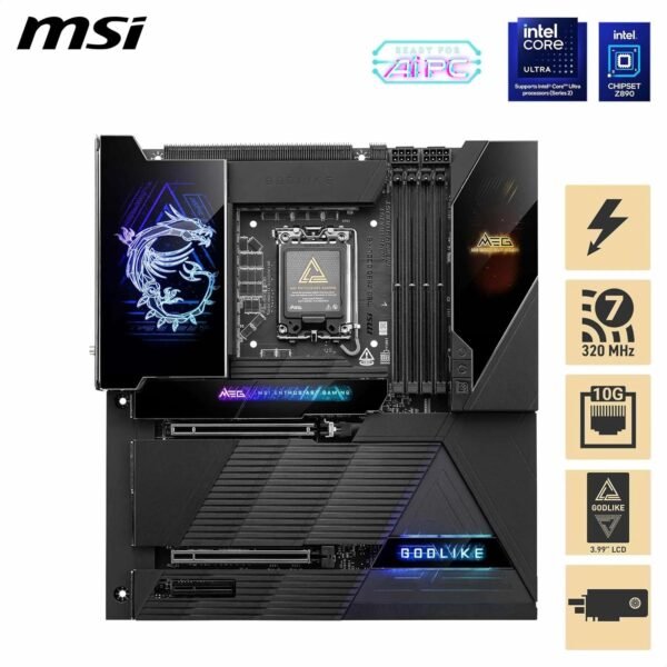 81jzAum1WDL._AC_SL1500_ MSI MEG Z890 GODLIKE motherboard review unmatched performance with DDR5, Thunderbolt 5, Wi-Fi 7