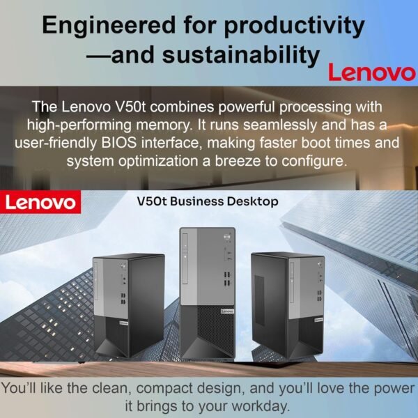 Lenovo V50t Business Tower Desktop review Intel Core i5 powerhouse with 4K support