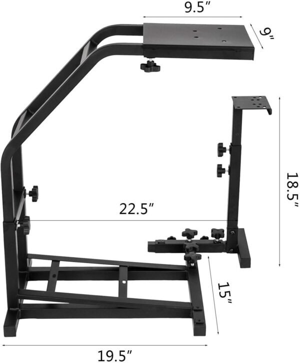 615dlBEeANL._AC_SL1500_ VEVOR Racing Wheel Stand review adjustable cockpit for Logitech G29 G920 pedals