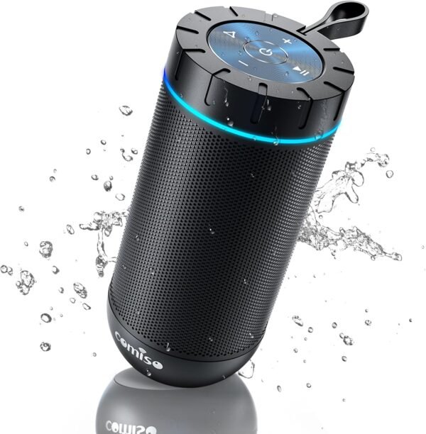 71CmbNrNUL._AC_SL1500_ Comiso Bluetooth Speaker X26 review portable waterproof speaker with 360° sound and 24H playtime