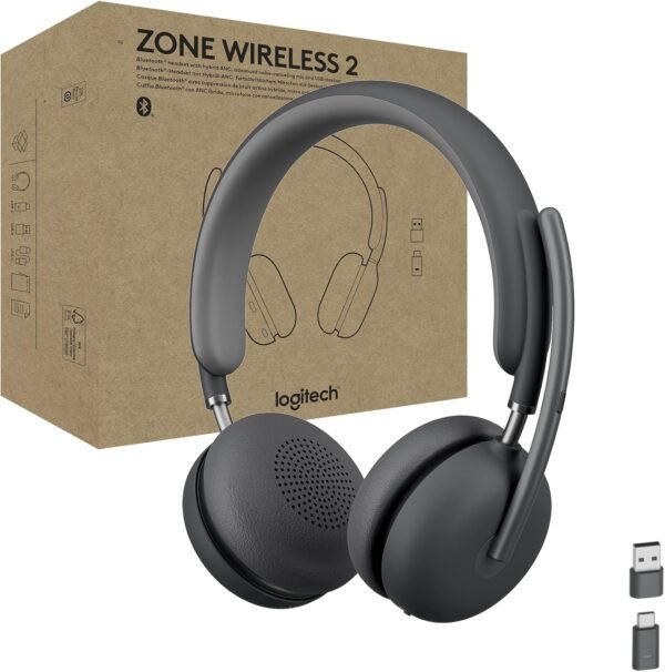71PreZhKqmL._AC_SL1500_ Logitech Zone Wireless 2 review premium noise-canceling headset for professionals with hybrid ANC